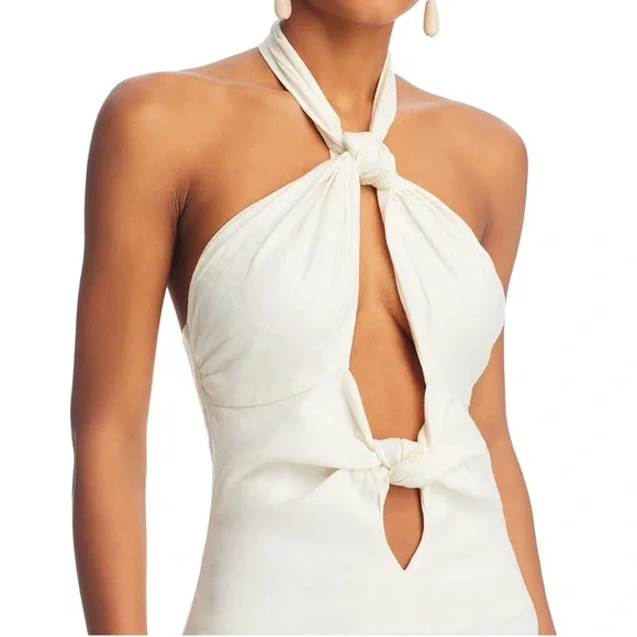Cult Gaia Ivory Knotted Backless Dress NWT - Picture 7 of 9